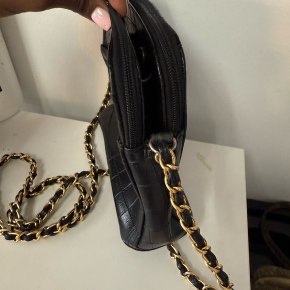 American Tourister Croc-Embossed Chain Bag - Picture 2 of 3